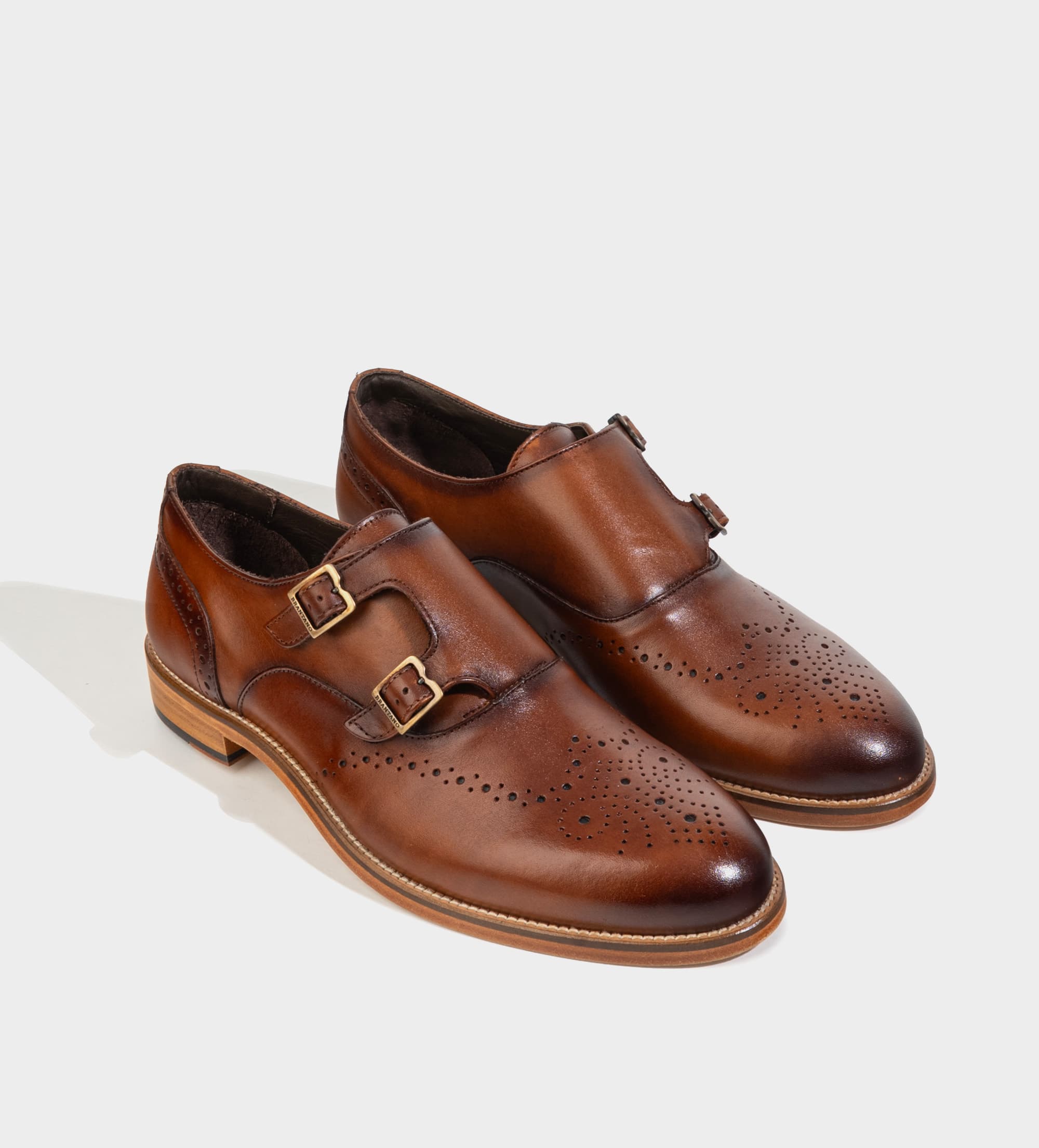 ZAPATO OXFORD VESTIR MONK STRAP PIEL CAFÉ