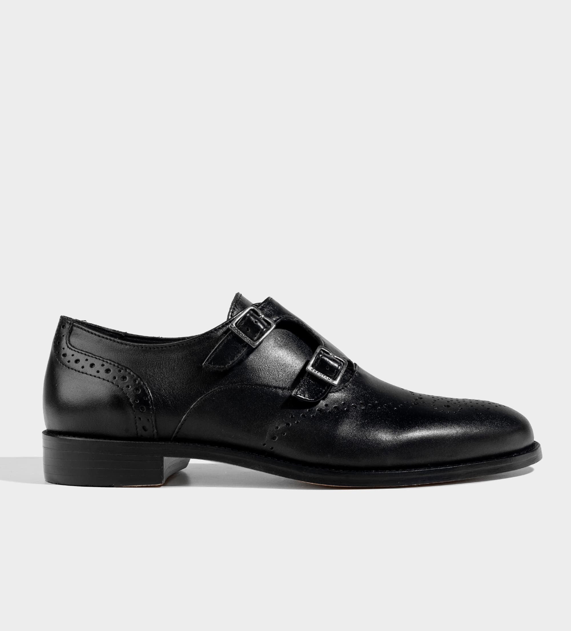 ZAPATO OXFORD VESTIR MONK STRAP PIEL NEGRO