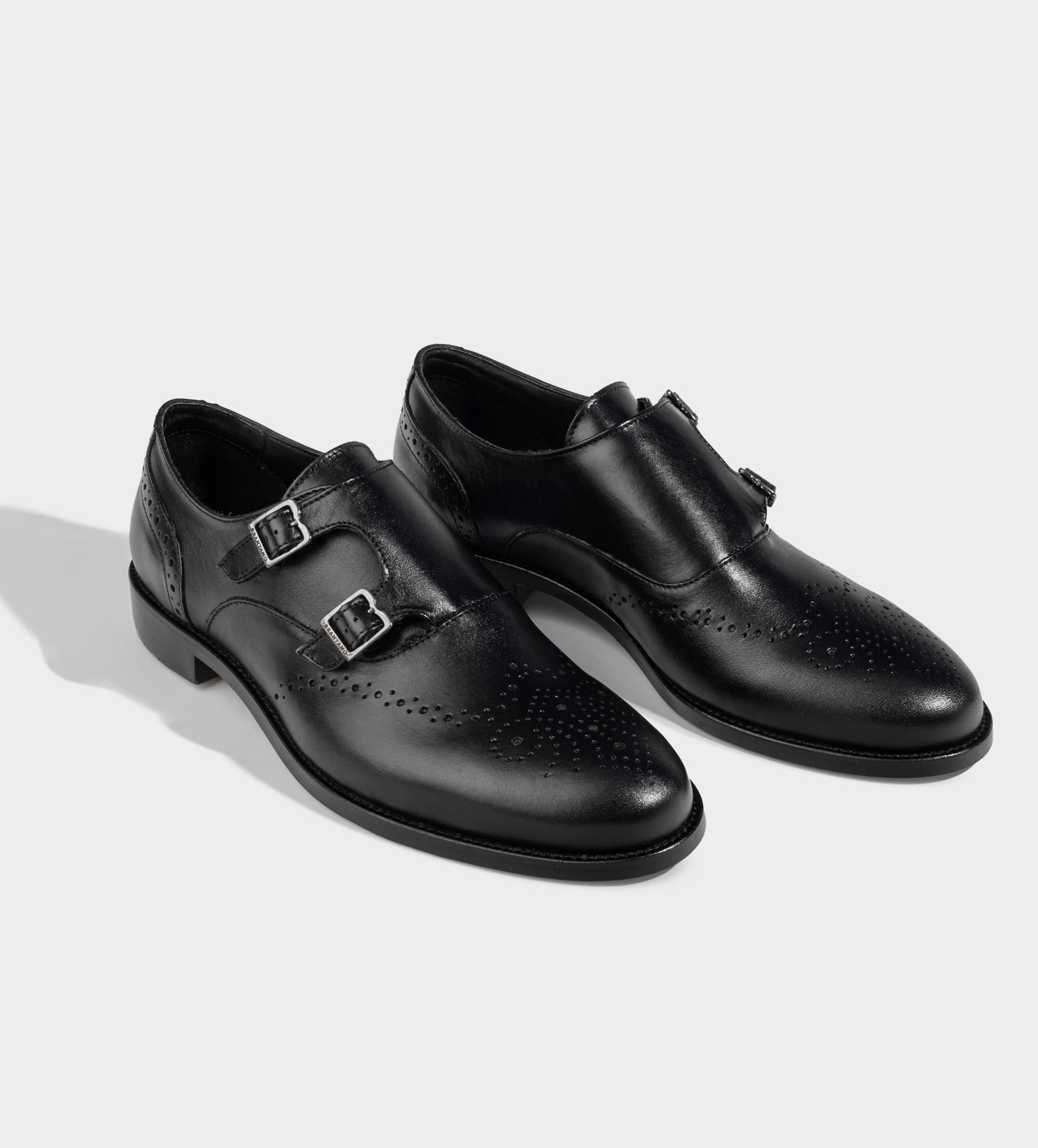 ZAPATO OXFORD VESTIR MONK STRAP PIEL NEGRO