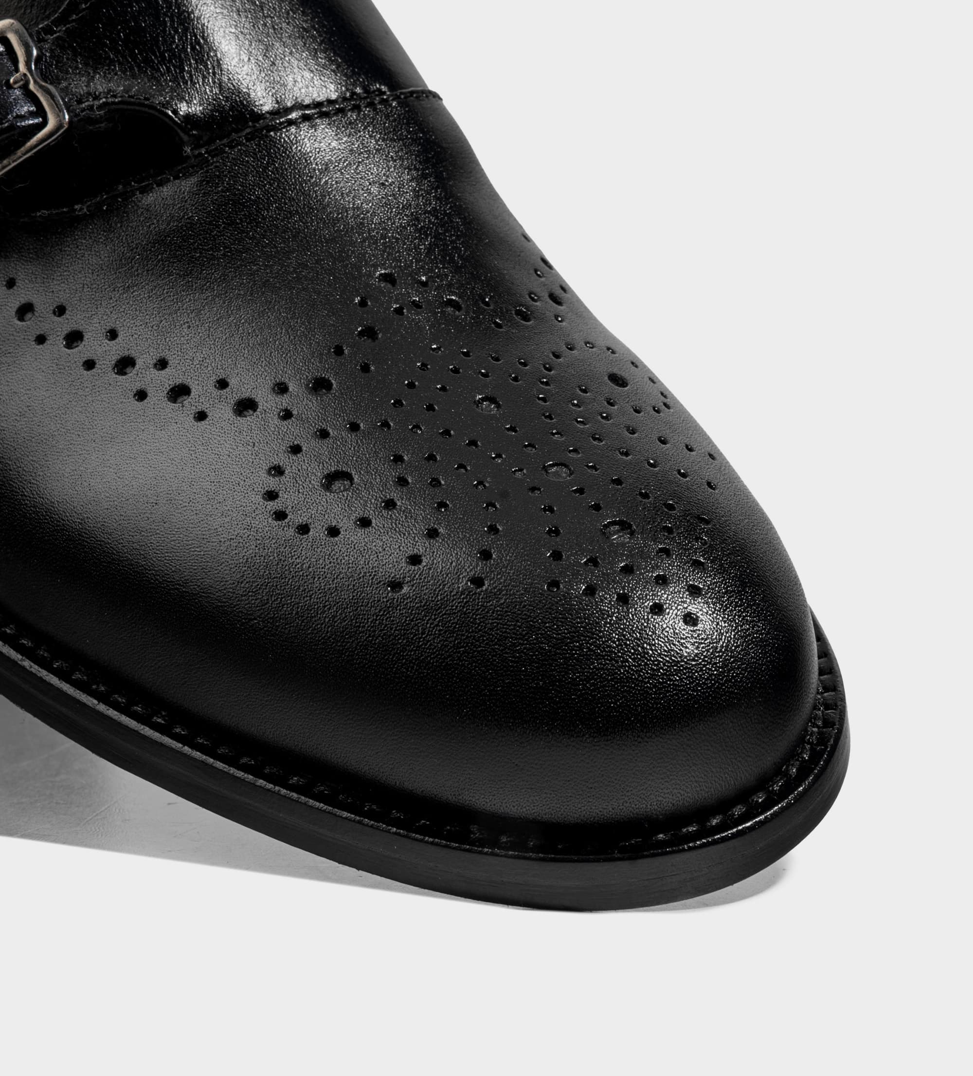 ZAPATO OXFORD VESTIR MONK STRAP PIEL NEGRO