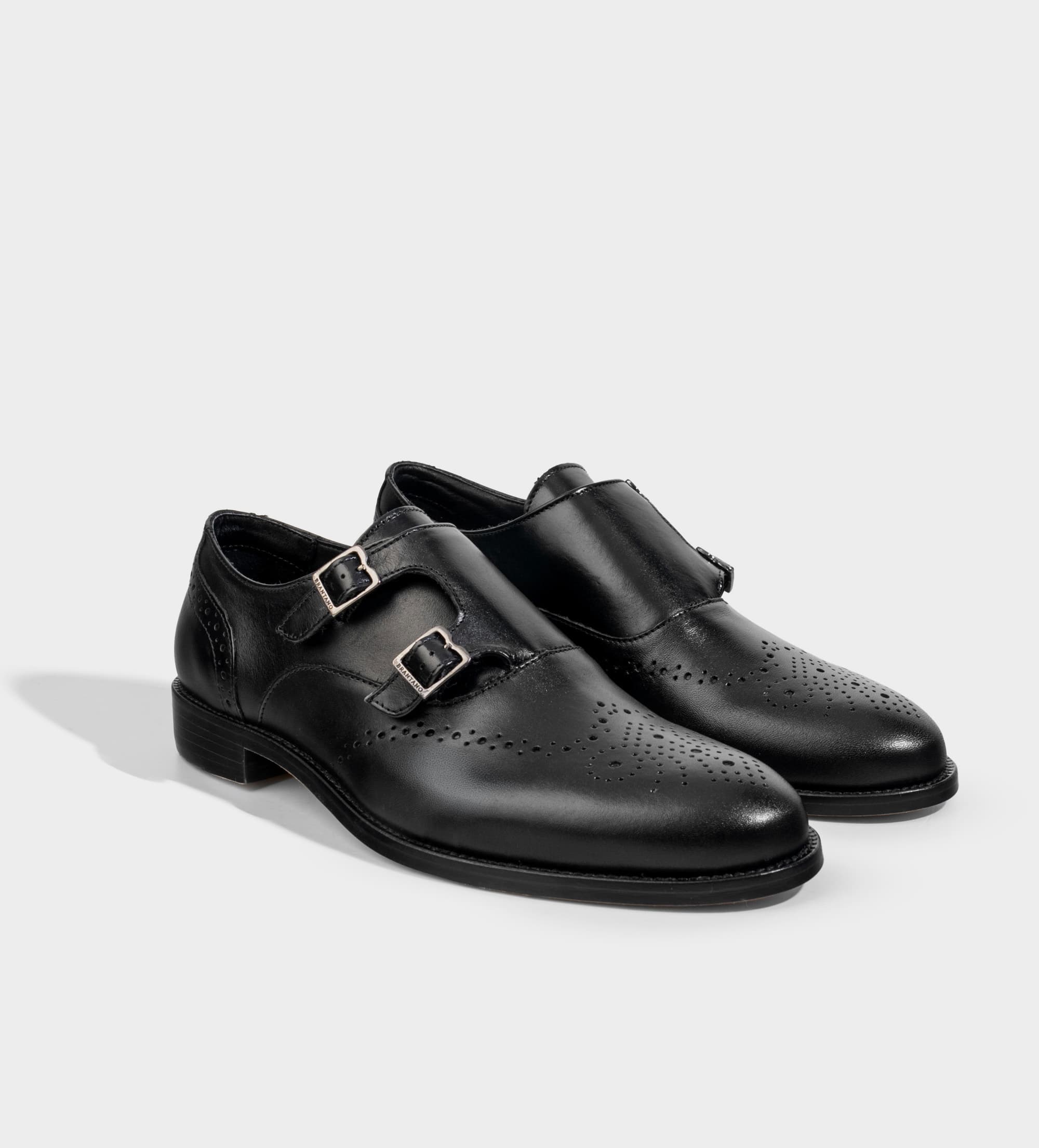 ZAPATO OXFORD VESTIR MONK STRAP PIEL NEGRO
