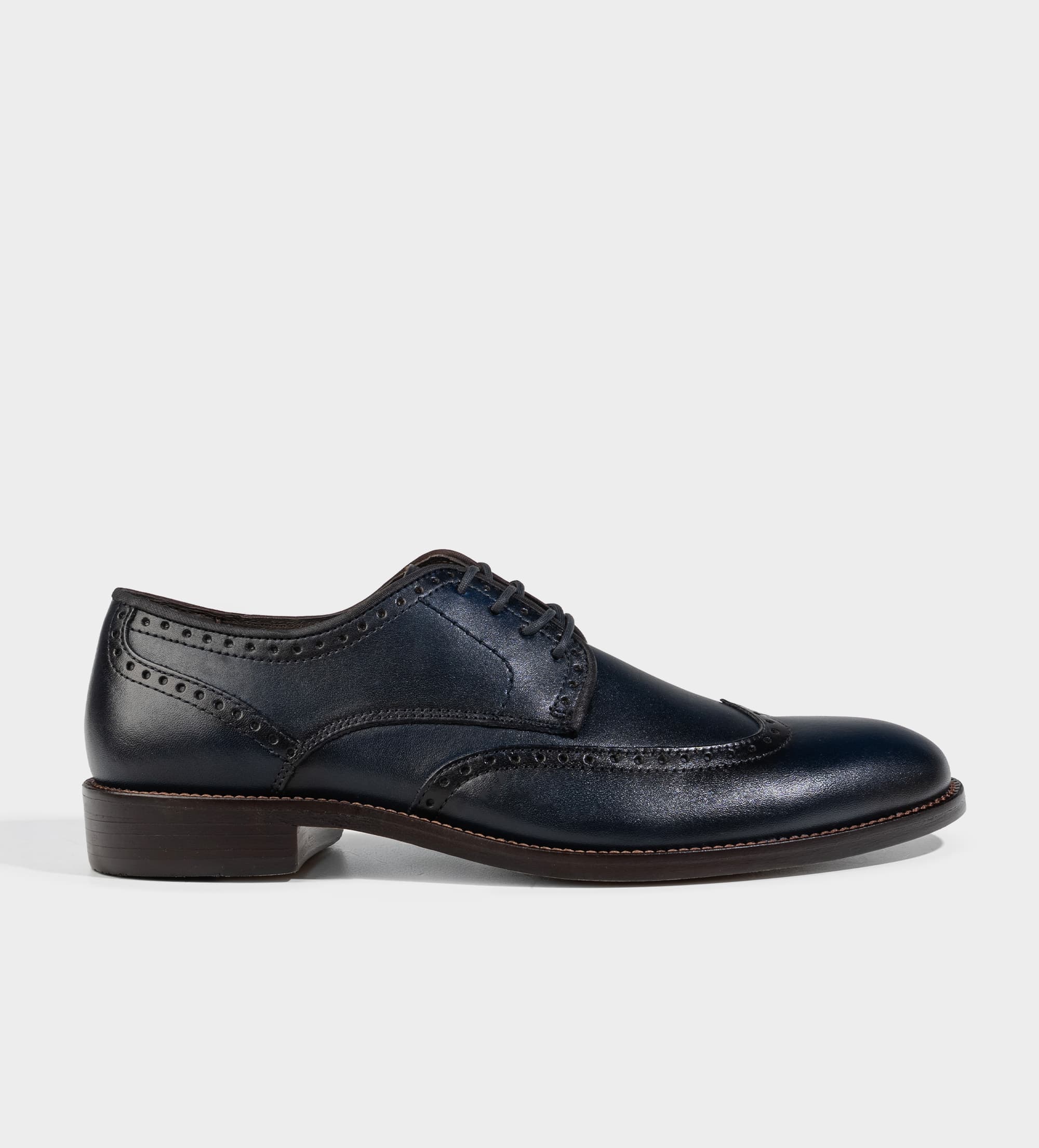 ZAPATO VESTIR PIEL OXFORD AZUL