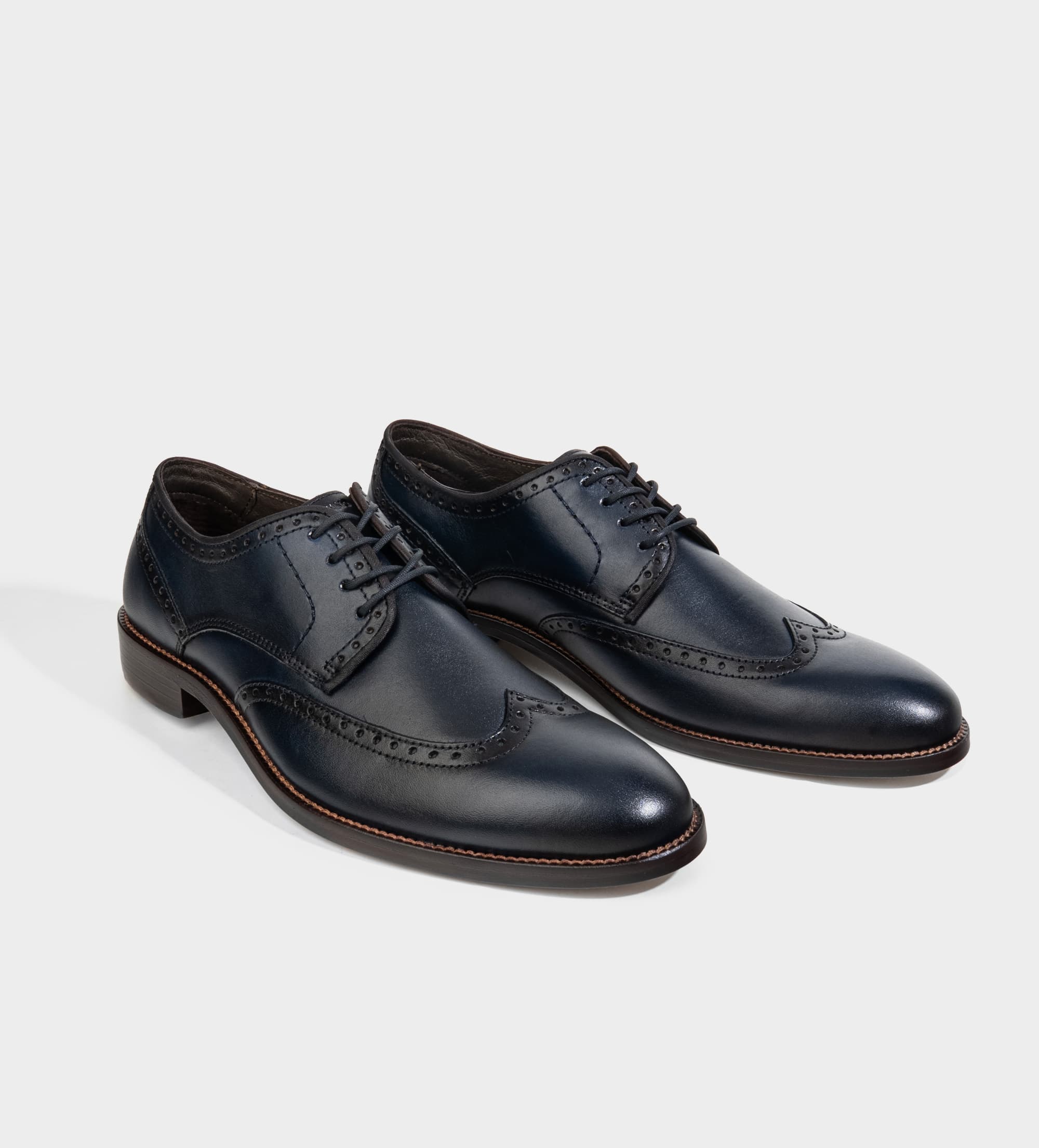 ZAPATO VESTIR PIEL OXFORD AZUL