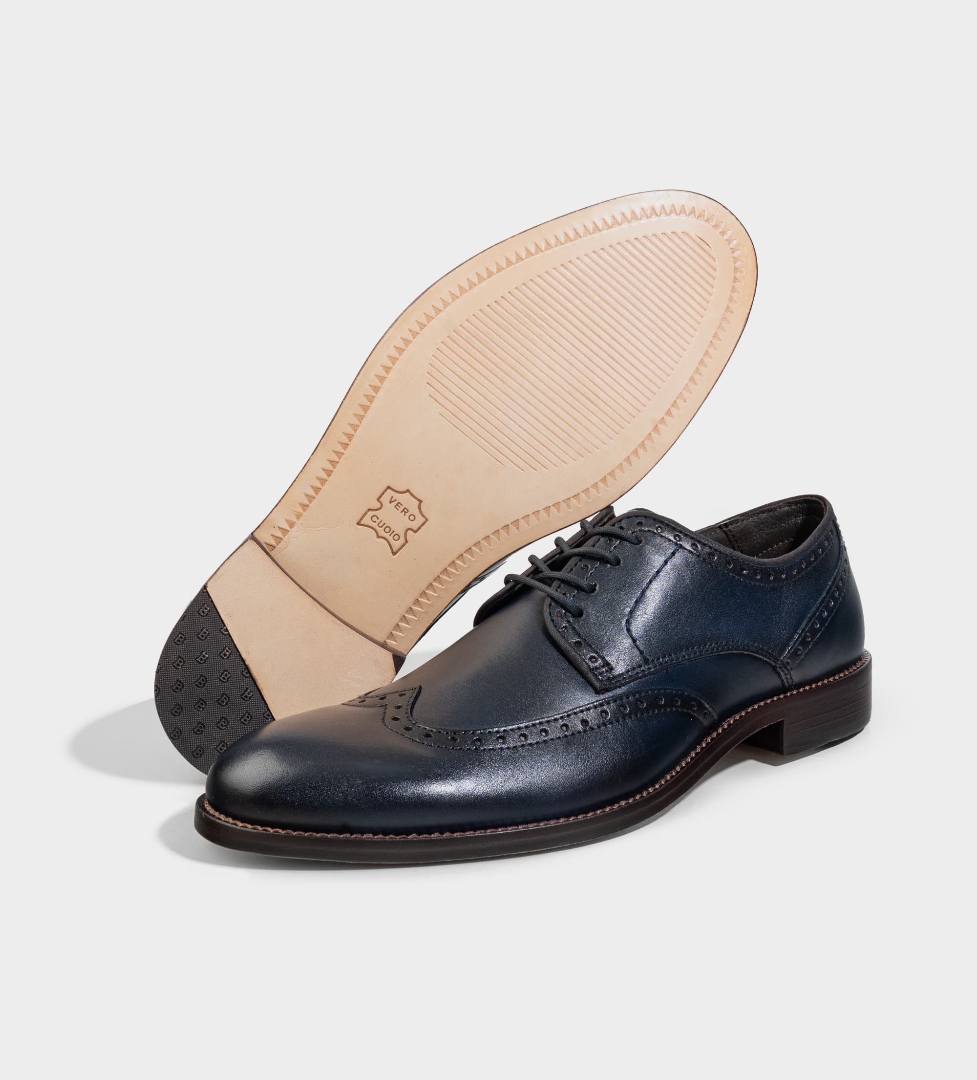 ZAPATO VESTIR PIEL OXFORD AZUL