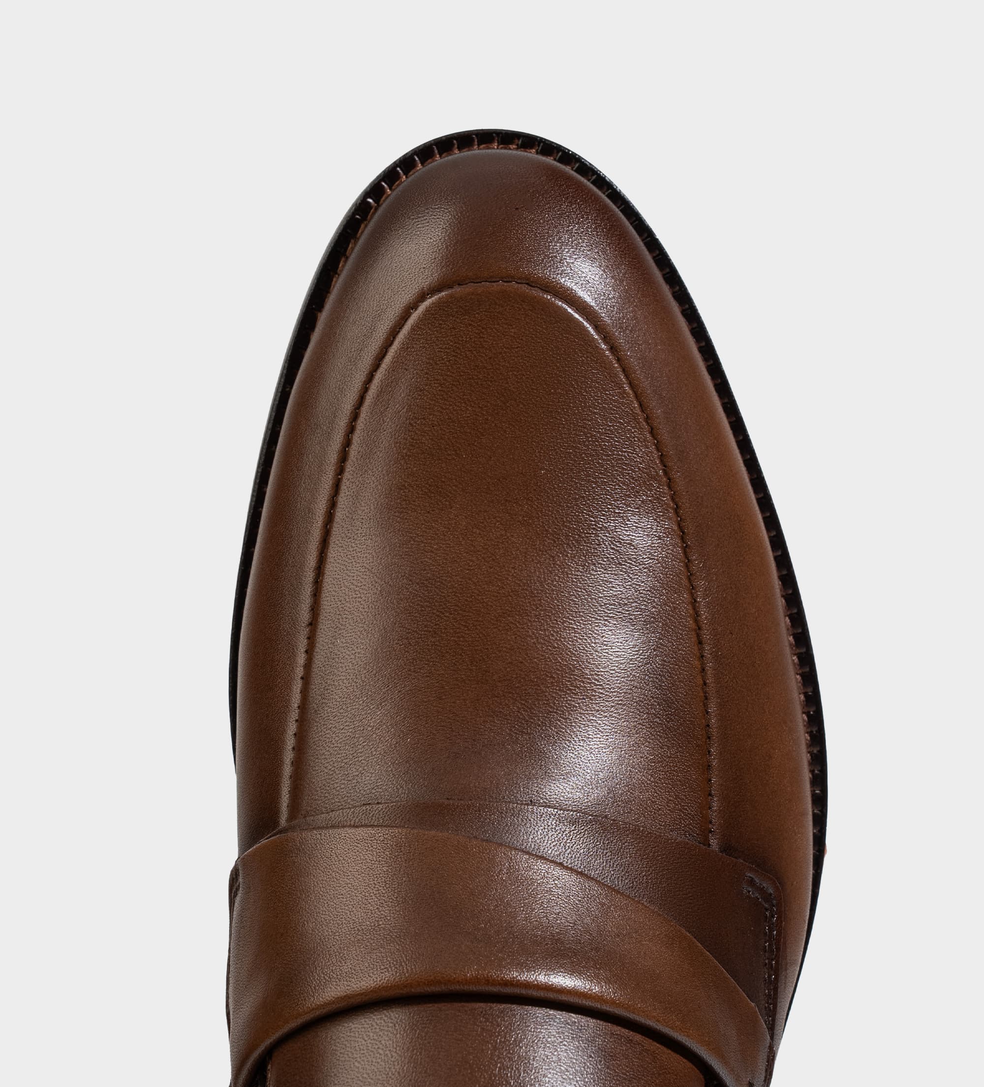 MOCASIN PIEL VESTIR SUELA DE CUERO CAFÉ