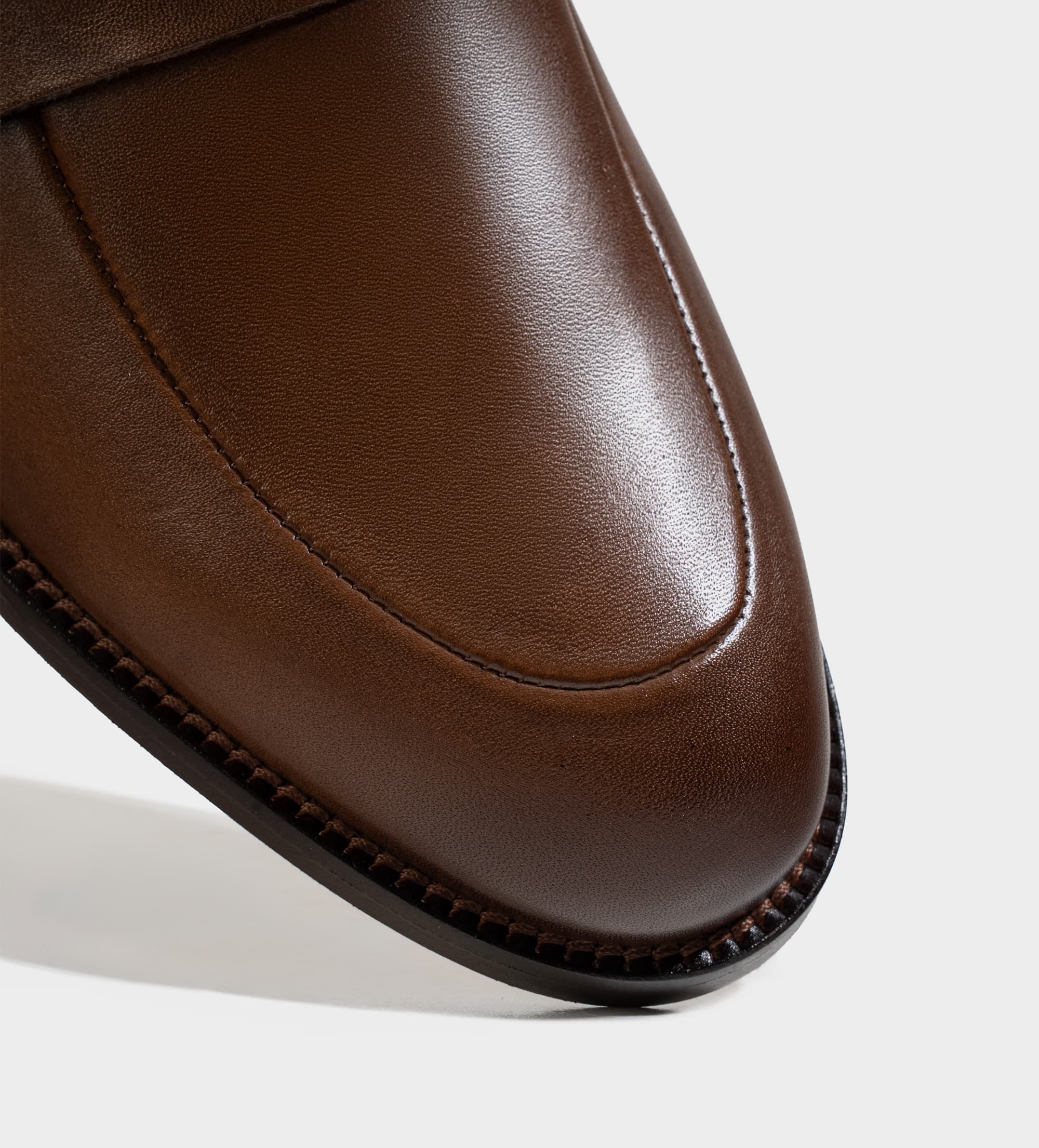 MOCASIN PIEL VESTIR SUELA DE CUERO CAFÉ