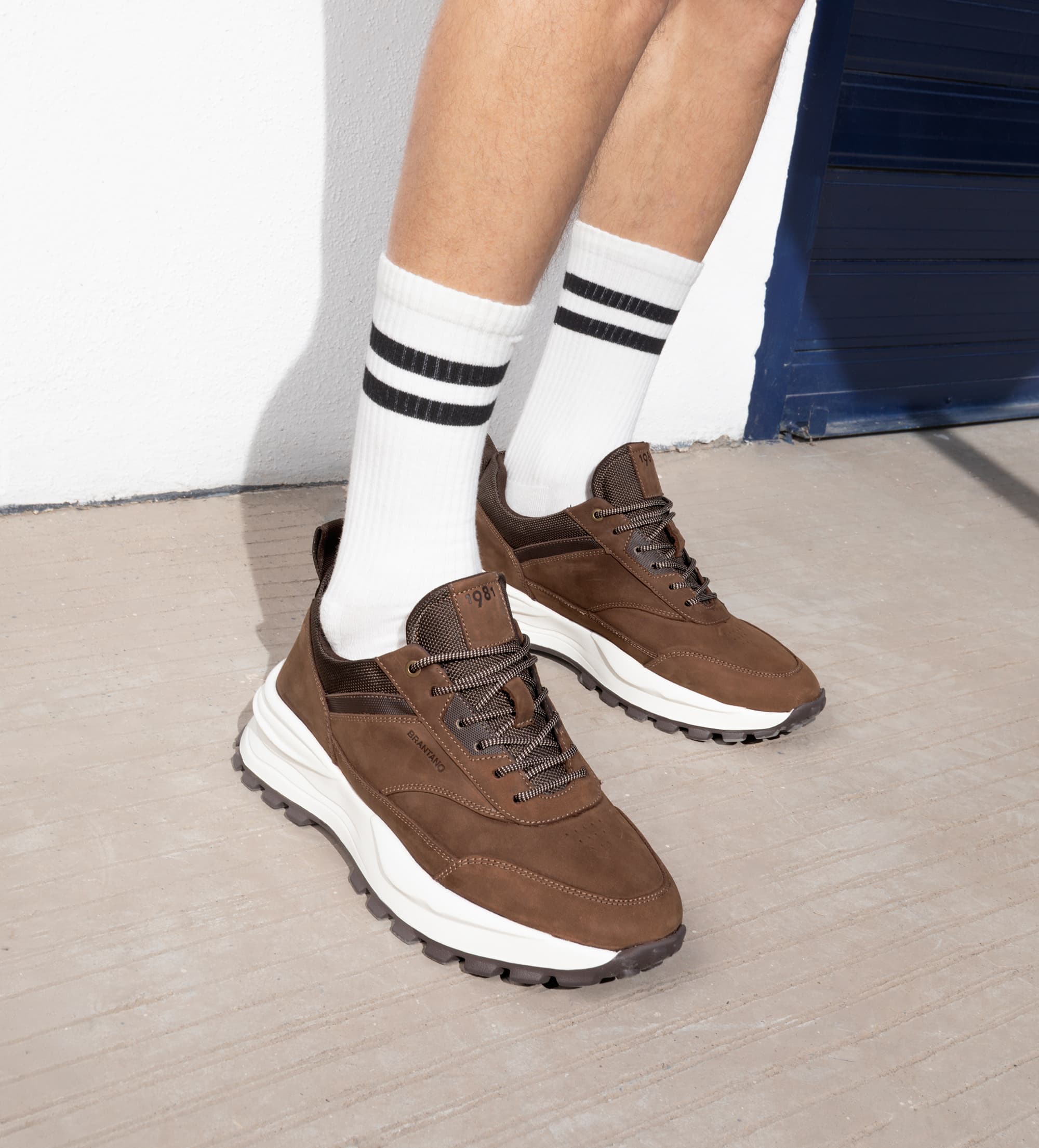 SNEAKER EVA ULTRA LIGERA PIEL CAFÉ