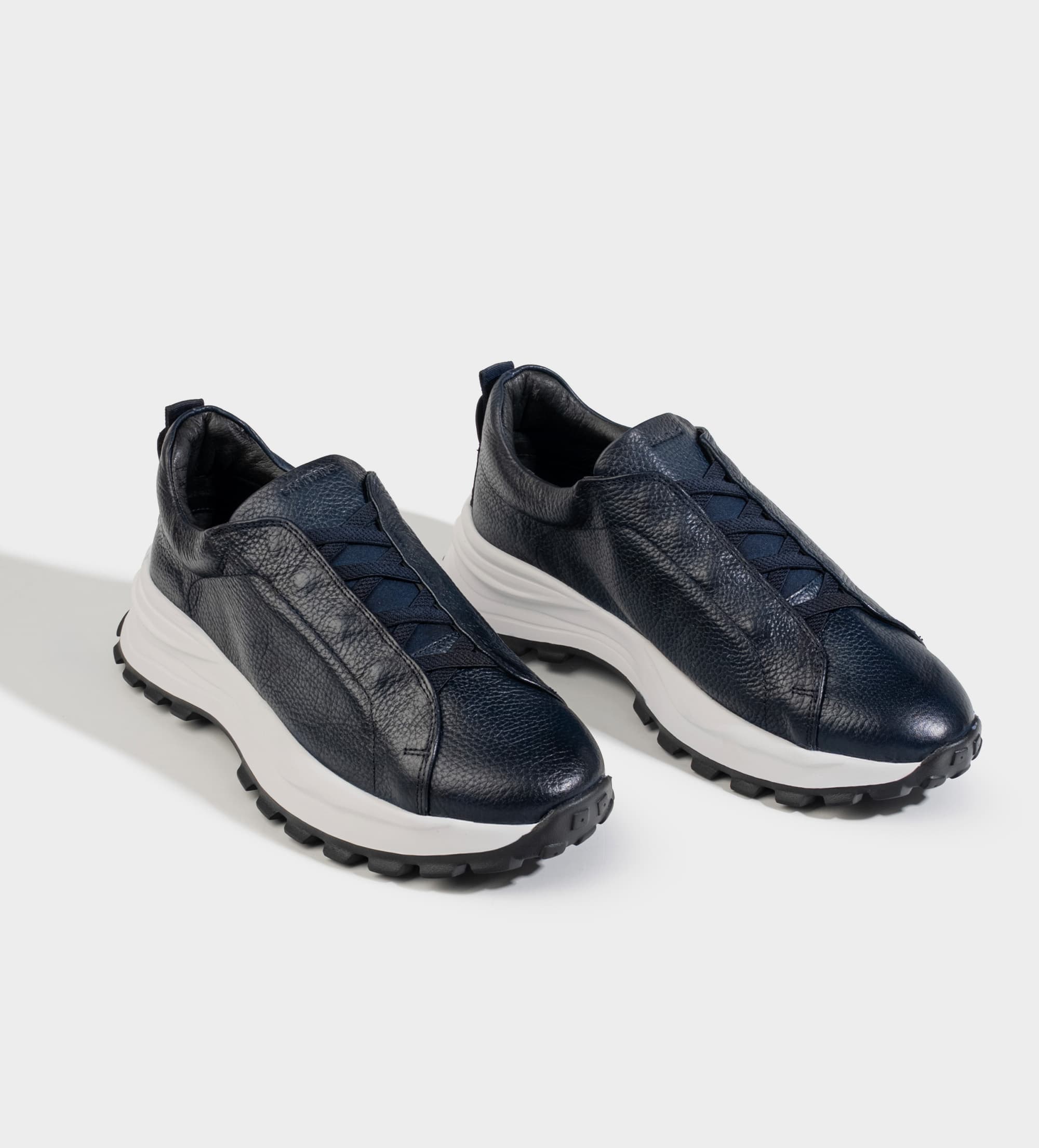 SNEAKER SUELA ULTRALIGERA PIEL AZUL