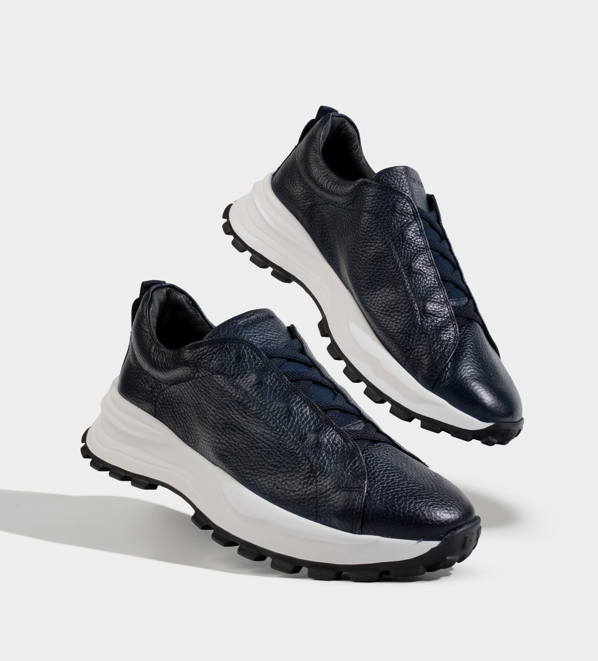 SNEAKER SUELA ULTRALIGERA PIEL AZUL
