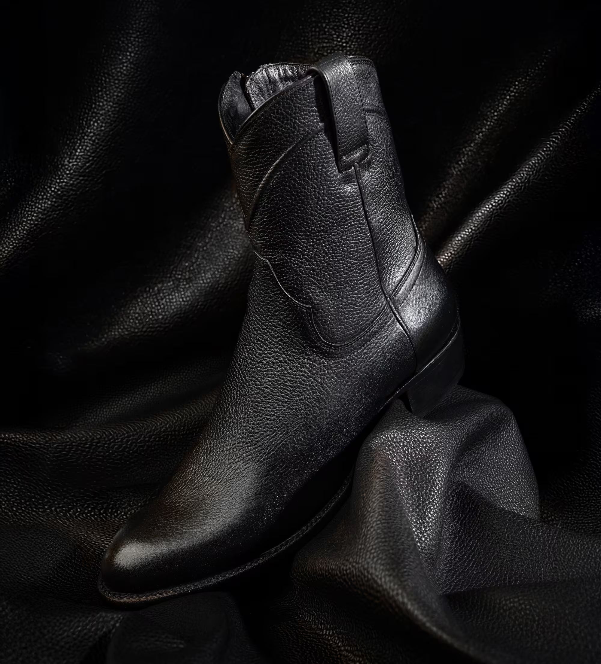 BOTA WESTERN WELT PIEL PREMIUM NEGRO MID