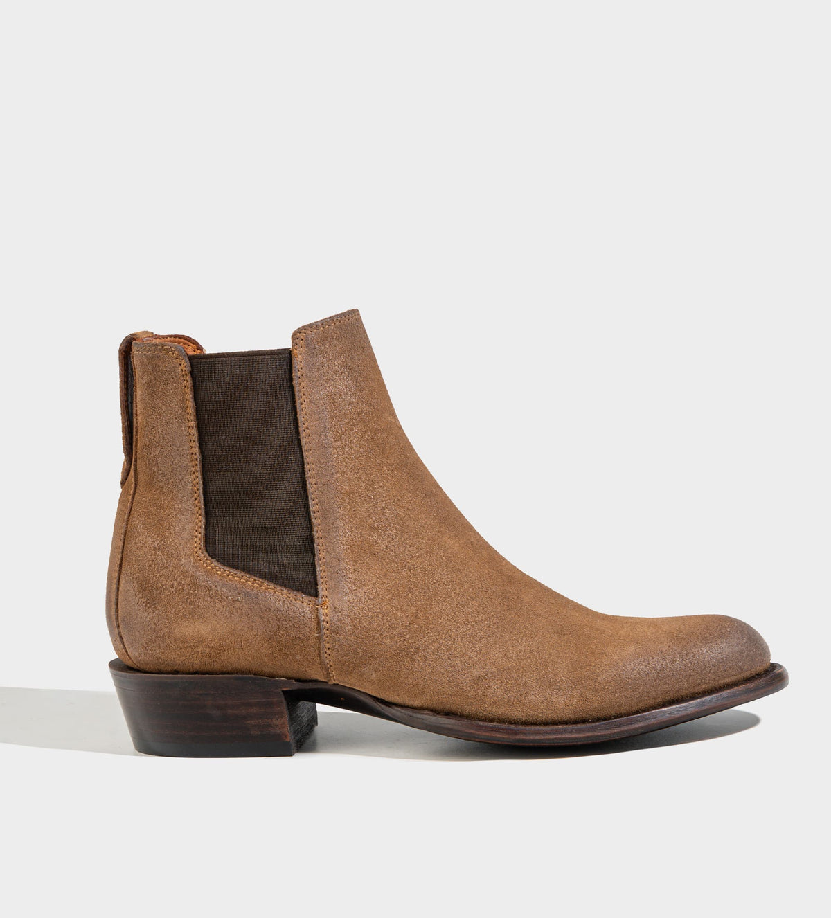 BOTA CHELSEA WESTERN PIEL GAMUZA WELT CAFÉ CAMEL