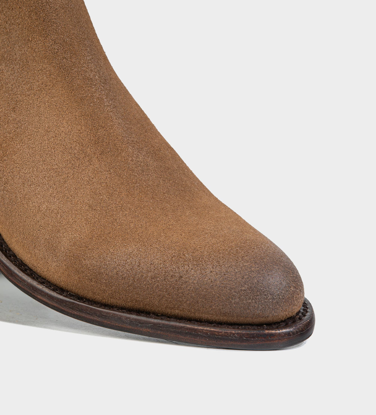 BOTA CHELSEA WESTERN PIEL GAMUZA WELT CAFÉ CAMEL
