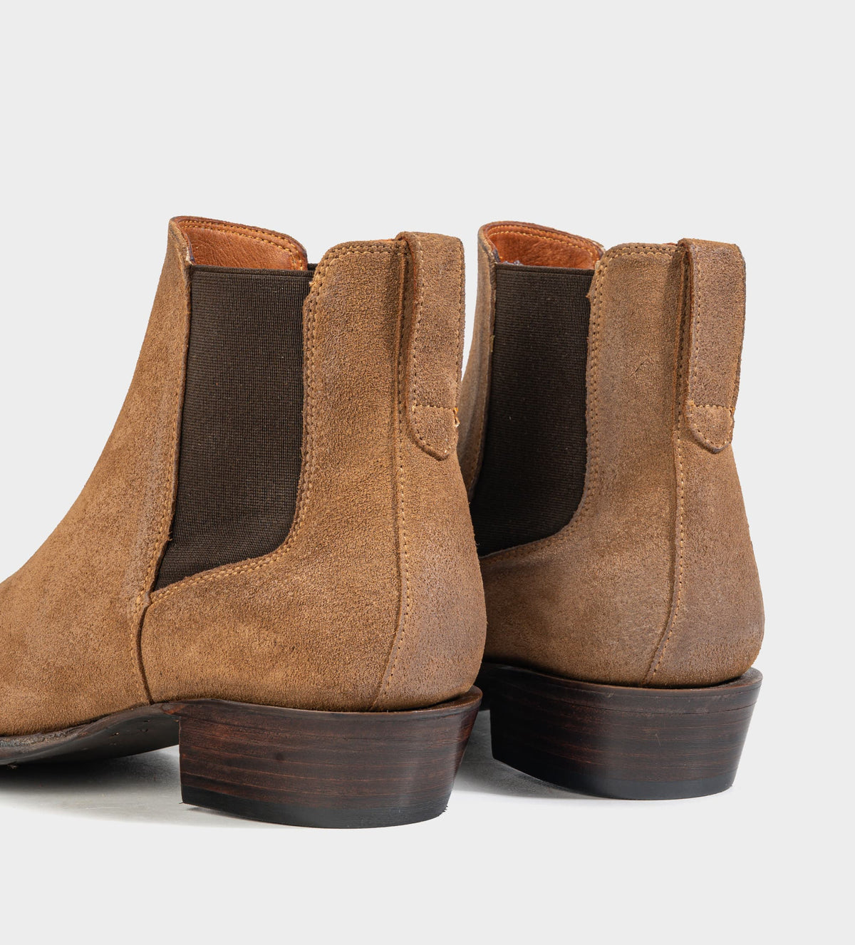 BOTA CHELSEA WESTERN PIEL GAMUZA WELT CAFÉ CAMEL