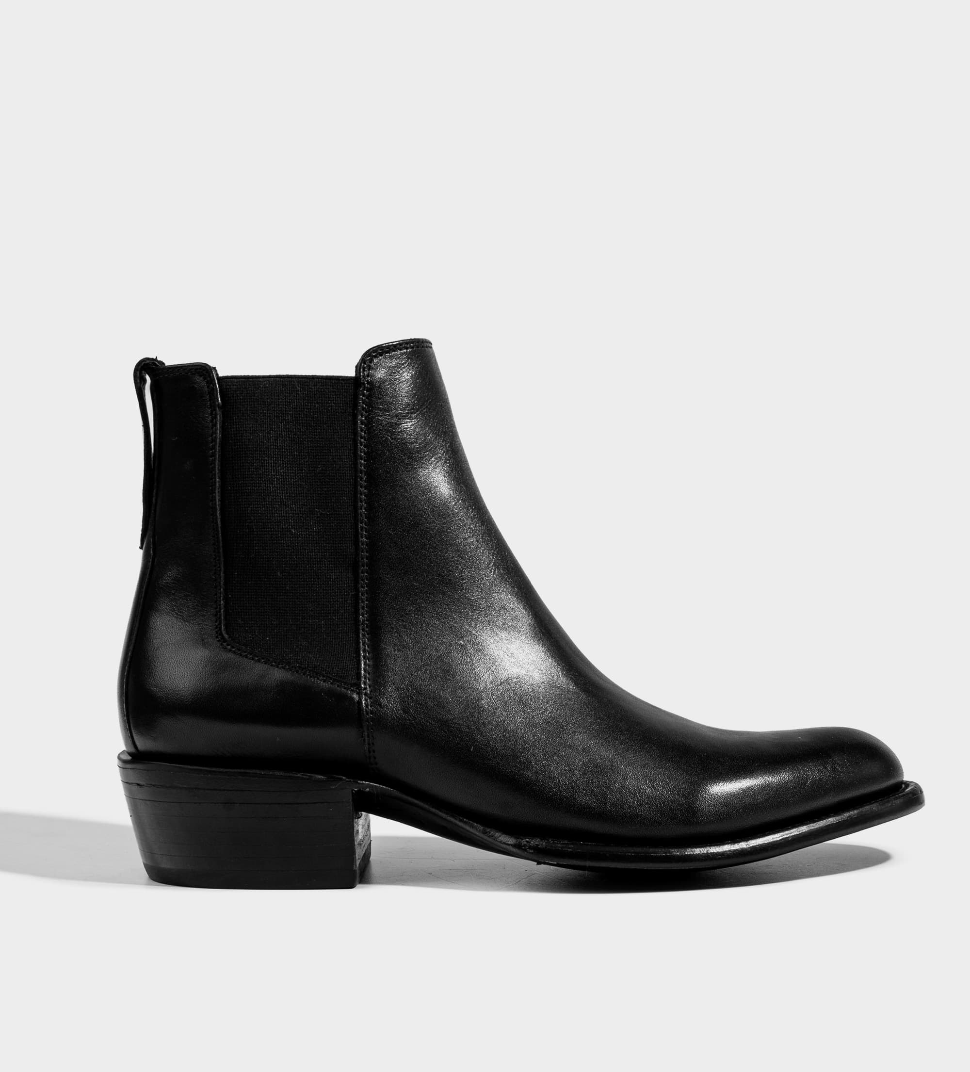 BOTÍN WESTERN PIEL PREMIUM CHELSEA NEGRO