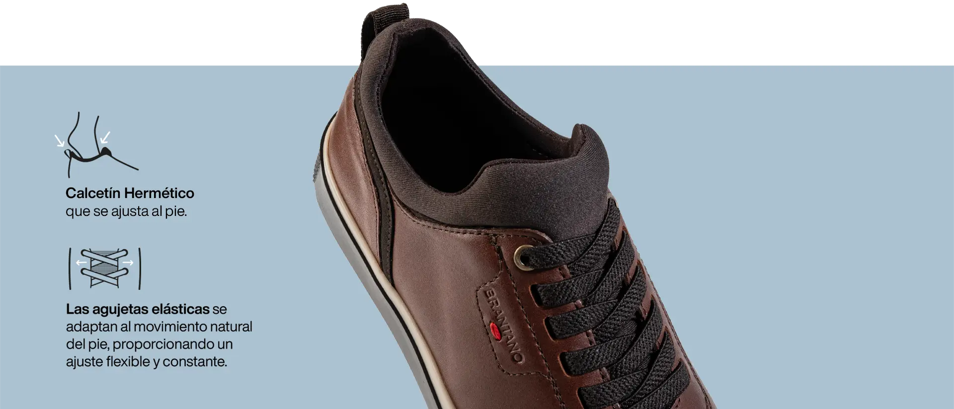 Sistema innovador que elimina la necesidad de atar y desatar cordones.