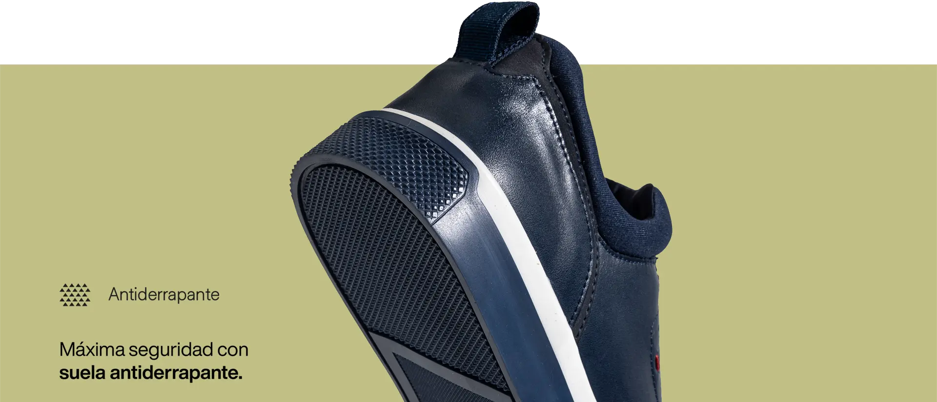 Suela antiderrapante diseñada para proporcionar tracción superior en diversas superficies.