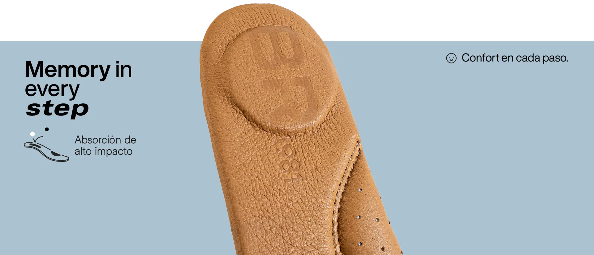 Plantilla de Memory Foam que se adapta a la forma única de cada pie.