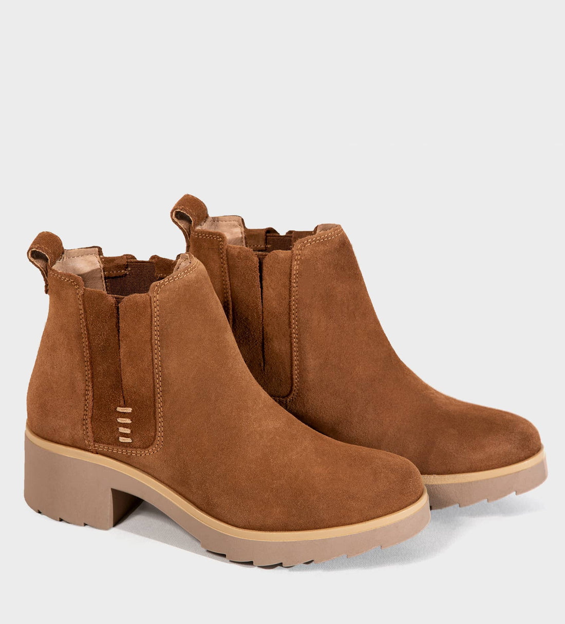 BOTINES CHELSEA GAMUZA CANELA