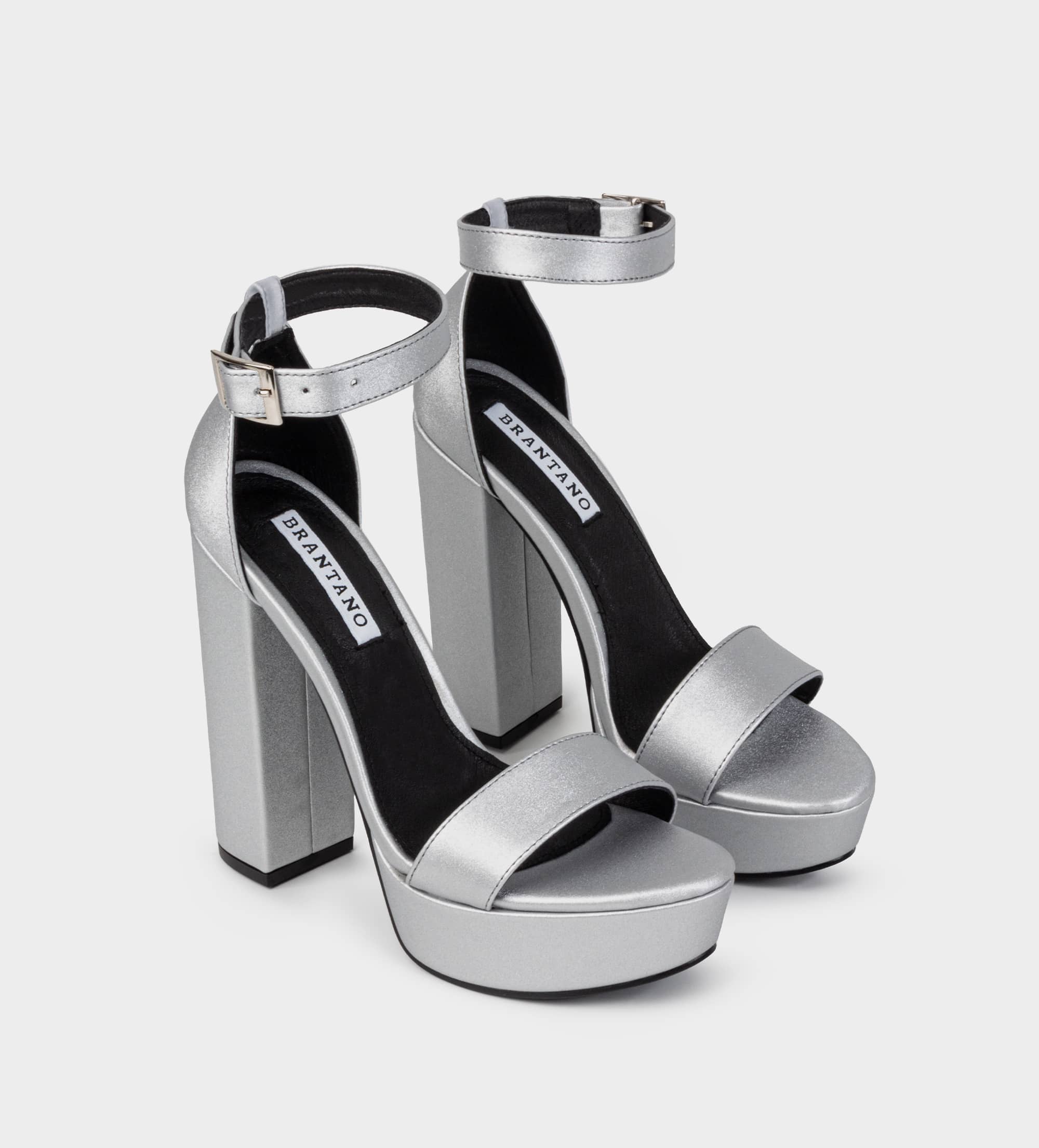 SANDALIA STRAP  PLATAFORMA PLATA