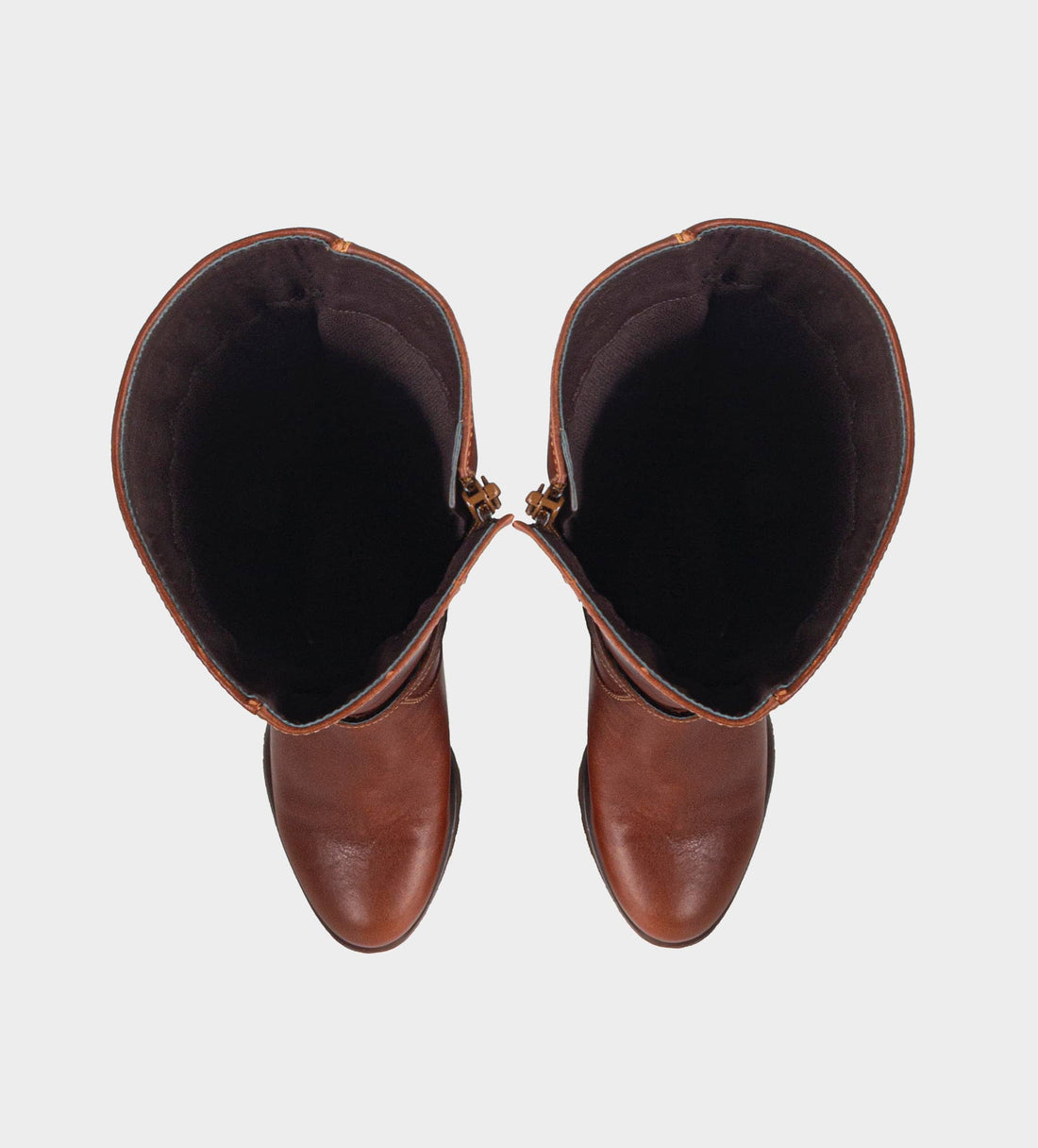 HIGH-BOOTS CADENA PIEL COGNAC