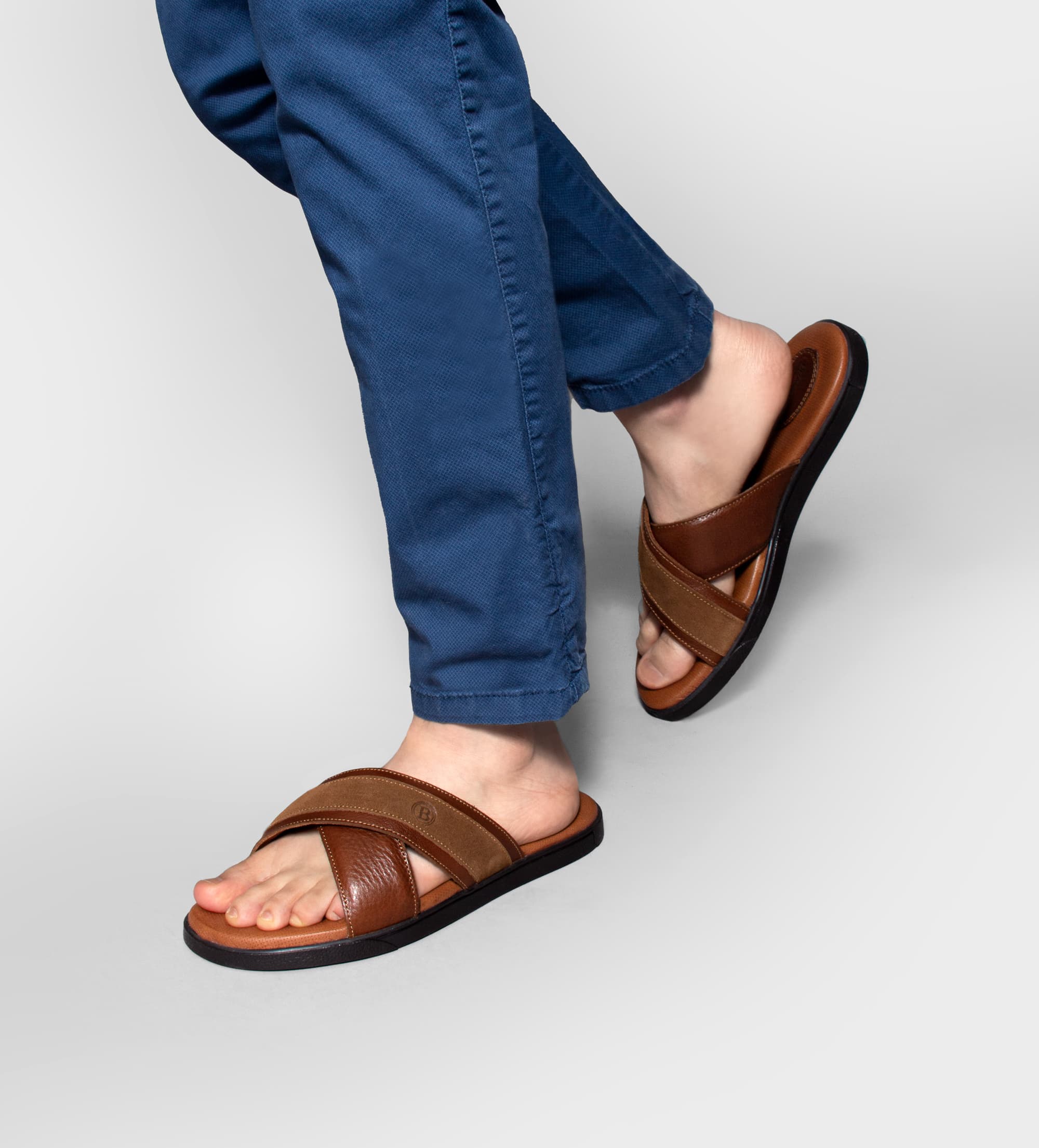 Chanclas discount piel hombre