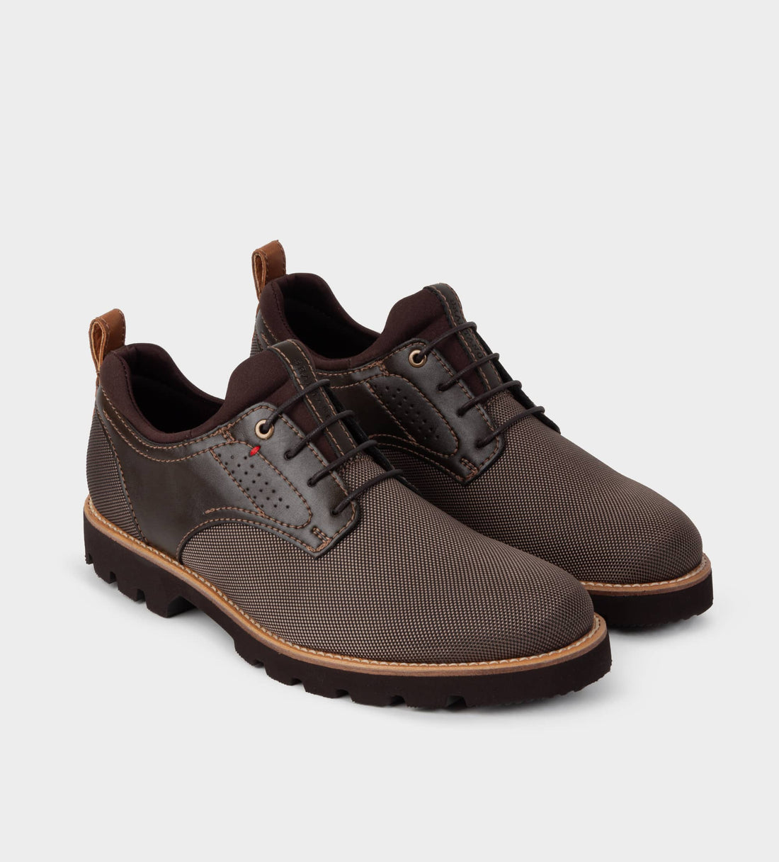 ZAPATO DERBY COMBINACION TAUPE